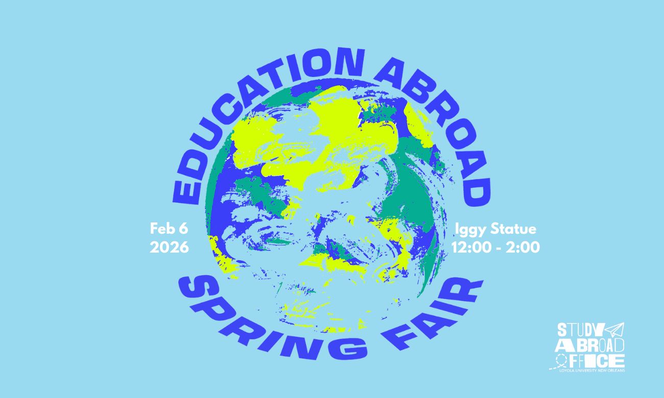 poster for education abroad spring fair